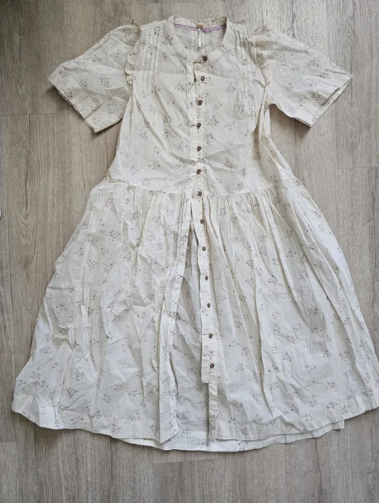 Free People Bella Mae Floral Button-Front Midi Dress Nwot - Picture 7 of 12